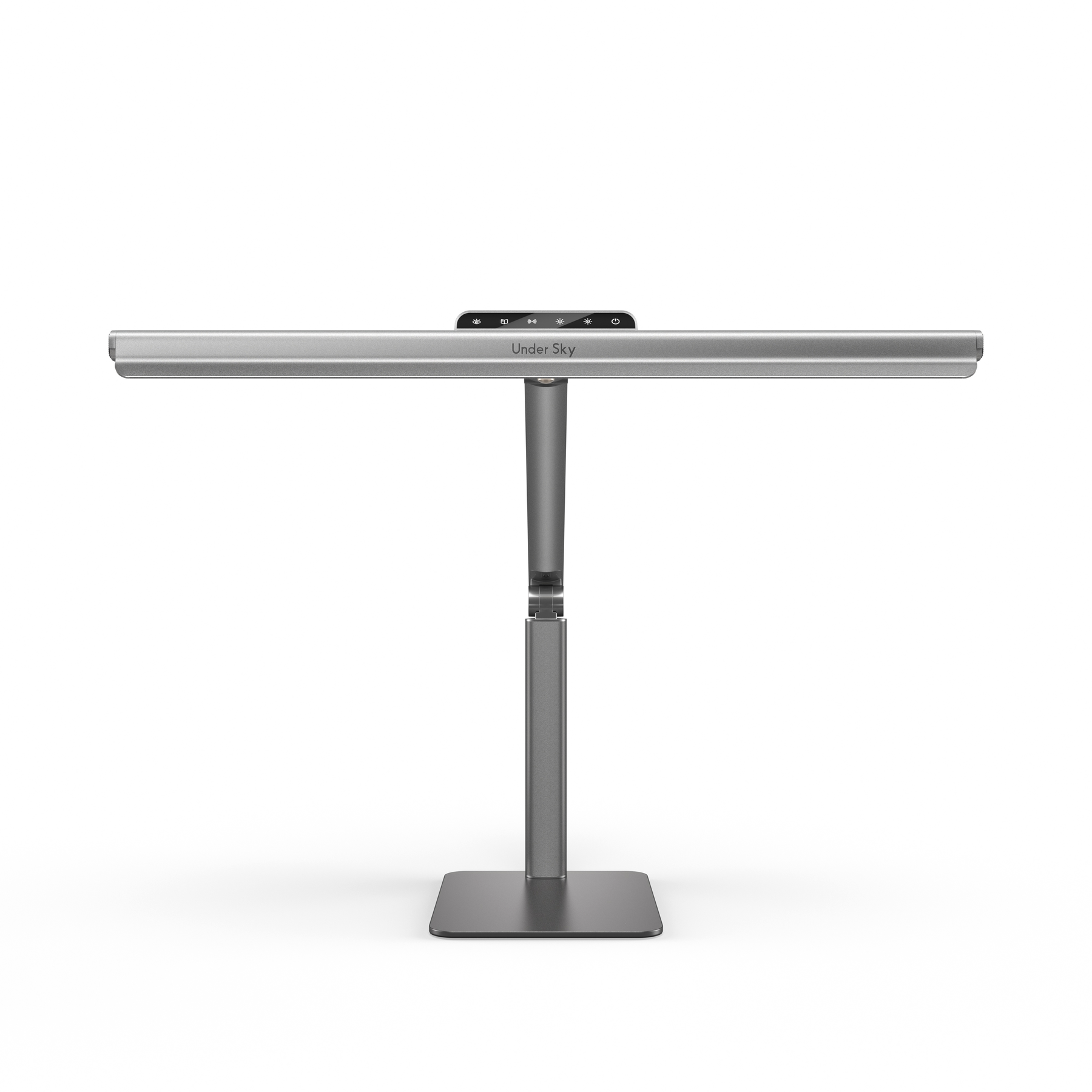 ZX-TC1 single-bar desk lamp with square base, front view